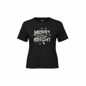 Old Navy Black 'Merry And Bright' Tee